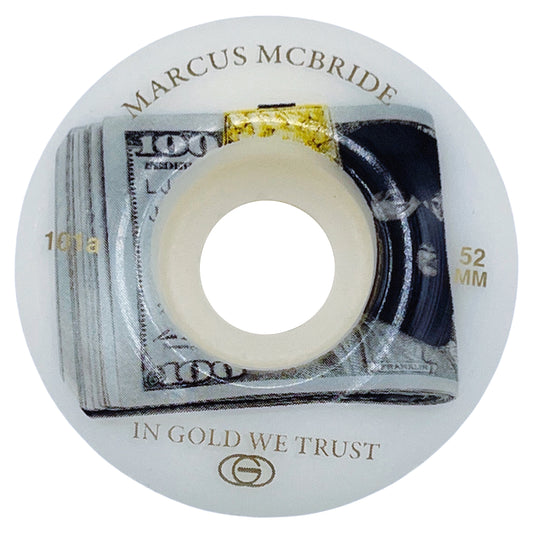 52mm Marcus McBride 101a Skateboard Wheels 101a - Gold Wheels Co.